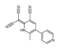 2-(3-cyano-6-methyl-5-pyridin-4-yl-1H-pyridin-2-ylidene)propanedinitrile Structure