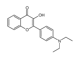 2-[4-(diethylamino)phenyl]-3-hydroxychromen-4-one Structure