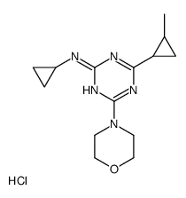 N-cyclopropyl-4-(2-methylcyclopropyl)-6-morpholin-4-yl-1,3,5-triazin-2-amine,hydrochloride Structure