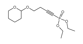 diethyl (4-((tetrahydro-2H-pyran-2-yl)oxy)but-1-yn-1-yl)phosphonate结构式