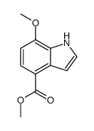 1H-Indole-4-carboxylic acid, 7-Methoxy-, Methyl ester结构式