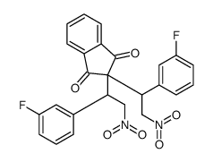 2,2-bis[1-(3-fluorophenyl)-2-nitroethyl]indene-1,3-dione结构式