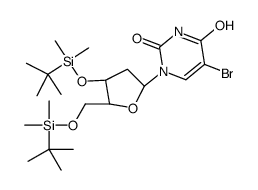3',5'-Bis-O-(tert-butyldimethylsilyl)-5-bromo-2'-deoxyuridine structure