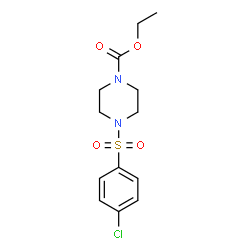 ethyl 4-((4-chlorophenyl)sulfonyl)piperazine-1-carboxylate结构式