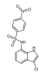 N-(3-chloro-7-indolyl)-4-nitrobenzenesulfonamide Structure