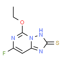 [1,2,4]Triazolo[1,5-c]pyrimidine-2(3H)-thione,5-ethoxy-7-fluoro-(9CI) Structure