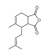 4-methyl-3-(3-methyl-but-2-enyl)-cyclohex-4-ene-1,2-dicarboxylic acid anhydride结构式