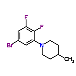 1-(5-Bromo-2,3-difluorophenyl)-4-methylpiperidine structure