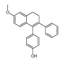 4-(6-methoxy-2-phenyl-3,4-dihydronaphthalen-1-yl)phenol结构式