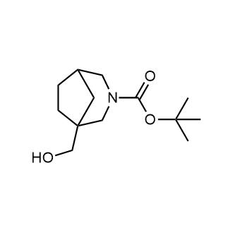 1-(羟甲基)-3-氮杂双环[3.2.1]辛烷-3-羧酸叔丁酯结构式