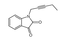 1-(pent-2-yn-1-yl)indoline-2,3-dione Structure