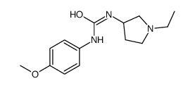 1-(1-Ethyl-3-pyrrolidinyl)-3-(p-methoxyphenyl)urea structure