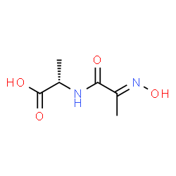 Alanine,N-[(2E)-2-(hydroxyimino)-1-oxopropyl]- (9CI) structure