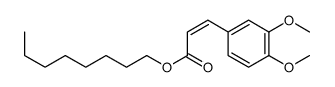 octyl 3-(3,4-dimethoxyphenyl)prop-2-enoate Structure