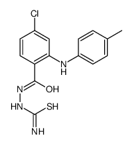 Benzoic acid, 4-chloro-2-((4-methylphenyl)amino)-, 2-(aminothioxomethy l)hydrazide structure