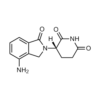 (S)-3-(4-氨基-1-氧代异吲哚啉-2-基)哌啶-2,6-二酮结构式