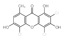 9H-Xanthen-9-one,2,4,5-trichloro-1,3,6- trihydroxy-8-methyl-结构式