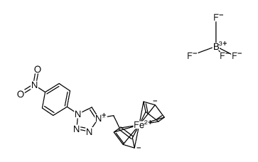 1-(4-nitrophenyl)-4-ferrocenylmethylenetetrazolium fluoroborate结构式