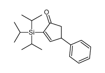 4-phenyl-2-tri(propan-2-yl)silylcyclopent-2-en-1-one结构式
