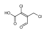 (Z)-2-chloro-3-(chloromethyl)-4-oxobut-2-enoic acid结构式