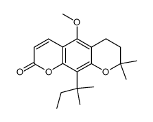 10-(1,1-dimethylpropyl)-5-methoxy-8,8-dimethyl-7,8-dihydro-6H-pyrano[3,2-g]chromen-2-one结构式