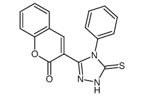 4-phenyl-5-(2H-2-oxobenzo[b]pyran-3-yl)-1,2,4-triazole-3-thione结构式