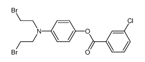 p-[Bis(2-bromoethyl)amino]phenyl=m-chlorobenzoate Structure