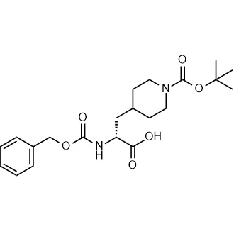 (R)-2-(((苄氧基)羰基)氨基)-3-(1-(叔丁氧基羰基)哌啶-4-基)丙酸结构式