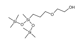 1-bis(trimethylsilyloxy)methylsilyl-3-(2-hydroxyethoxy)-1-propanol结构式