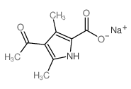 SODIUM 4-ACETYL-3,5-DIMETHYL-1H-PYRROLE-2-CARBOXYLATE结构式