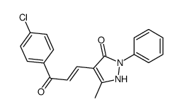 4-[(E)-3-(4-chlorophenyl)-3-oxoprop-1-enyl]-5-methyl-2-phenyl-1H-pyrazol-3-one Structure