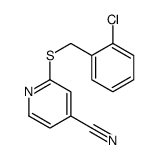 2-[(2-chlorophenyl)methylsulfanyl]pyridine-4-carbonitrile结构式