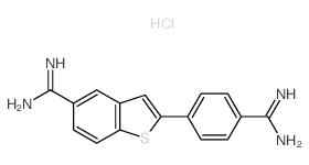 2-(4-carbamimidoylphenyl)-1-benzothiophene-5-carboximidamide,hydrochloride Structure