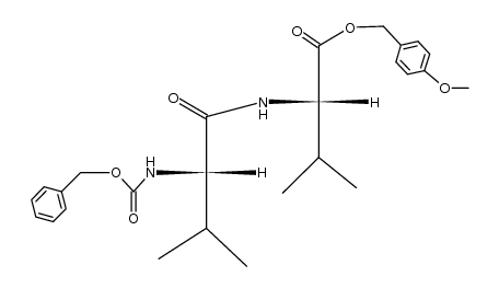 N-Benzyloxycarbonyl-L-valyl-L-valin-4-methoxybenzylester结构式