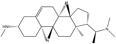 (20S)-3β-Methylamino-20-(dimethylamino)pregn-5-ene结构式