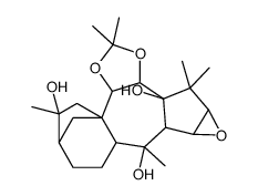 2β,3β-Epoxy-6β,7α-(isopropylidenebisoxy)grayanotoxane-5,10,16-triol结构式