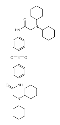 Acetamide,N,N'-(sulfonyldi-4,1-phenylene)bis[2-(dicyclohexylamino)- (9CI) Structure