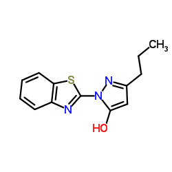 1-(1,3-Benzothiazol-2-yl)-3-propyl-1H-pyrazol-5-ol结构式