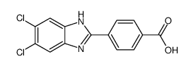 4-(5,6-dichloro-1H-benzo[d]imidazol-2-yl)benzoic acid Structure