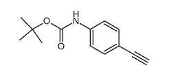 (4-乙炔基苯基)氨基甲酸叔丁酯结构式