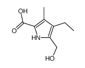 4-ethyl-5-(hydroxymethyl)-3-methyl-1H-pyrrole-2-carboxylic acid structure