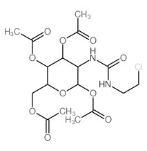 [2,5-diacetyloxy-6-(acetyloxymethyl)-3-(2-chloroethylcarbamoylamino)oxan-4-yl] acetate Structure