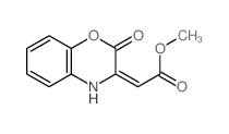 methyl (2E)-2-(9-oxo-10-oxa-7-azabicyclo[4.4.0]deca-1,3,5-trien-8-ylidene)acetate结构式
