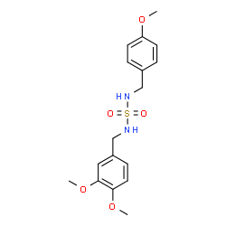 N-(3,4-DIMETHOXYBENZYL)-N'-(4-METHOXYBENZYL)SULFAMIDE结构式