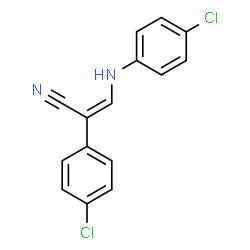 1-CYANO-1-(4-CHLOROPHENYL)-2-[(4-CHLOROPHENYL)AMINO]ETHENE结构式