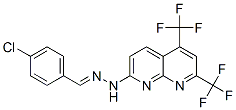 Benzaldehyde, 4-chloro-, [5,7-bis(trifluoromethyl)-1,8-naphthyridin-2-yl]hydrazone (9CI)结构式