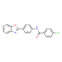 N-[4-(1,3-BENZOXAZOL-2-YL)PHENYL]-4-CHLOROBENZENECARBOXAMIDE结构式