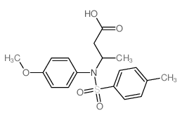 3-[(4-methoxyphenyl)-(4-methylphenyl)sulfonyl-amino]butanoic acid structure