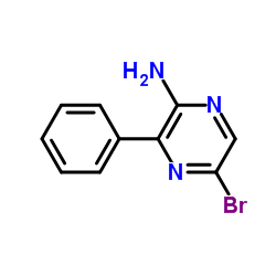 5-Brom-3-phenyl-2-pyrazinamin structure
