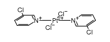 trans-[PtCl2(3-chloropyridine)2]结构式